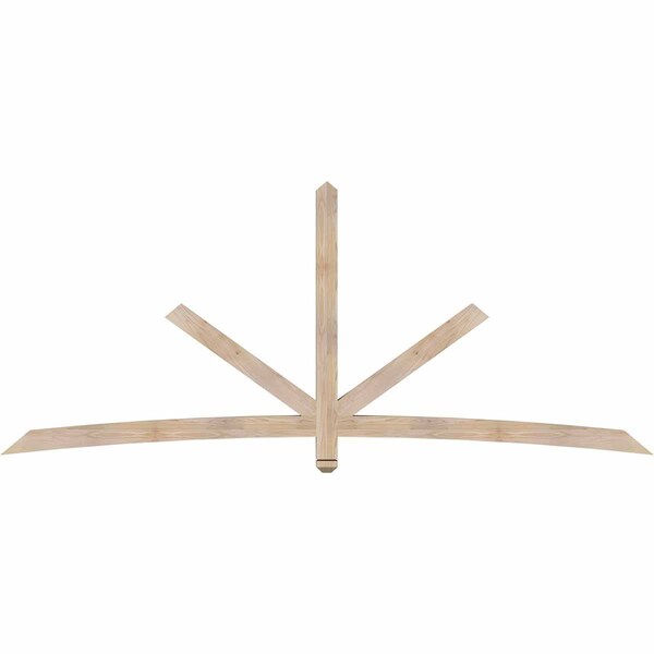 Ekena Millwork Alberta Smooth Timber Gable Bracket, Douglas Fir, 108"W x 45"H x 3 1/2"D x 3 1/2"F, 10/12 Pitch GBW108X45X0404ALB00SDF - main